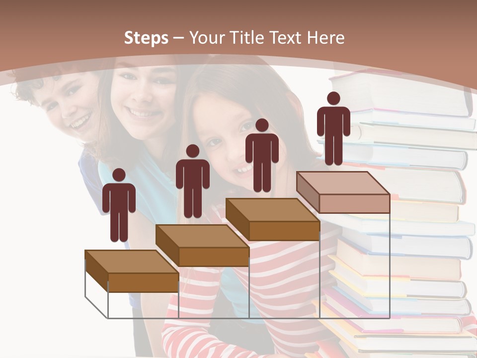 Educate Books Teens PowerPoint Template