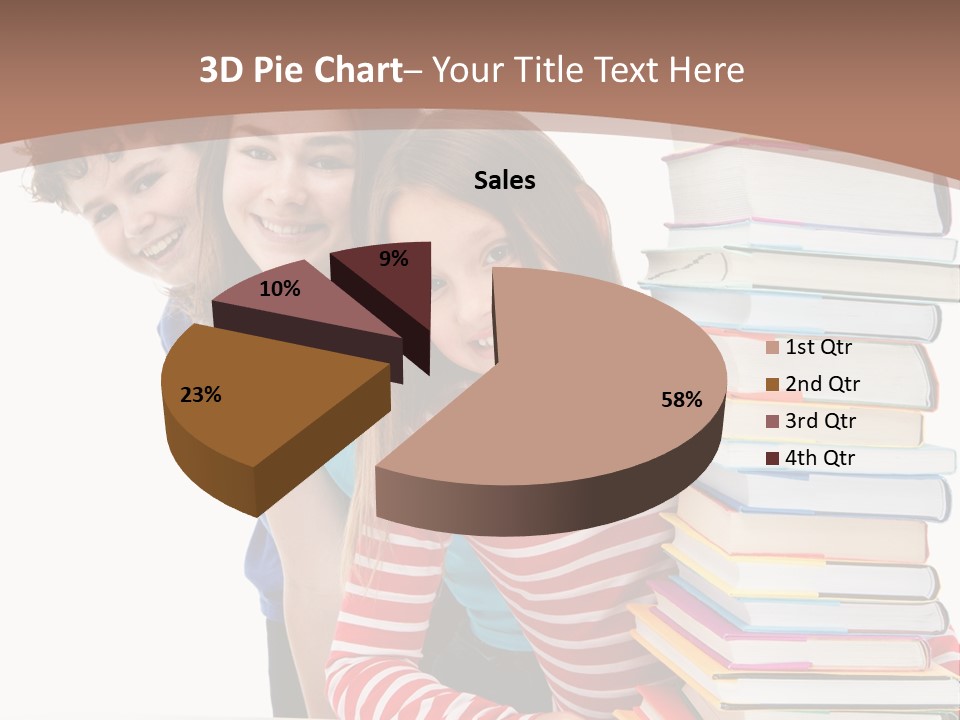 Educate Books Teens PowerPoint Template