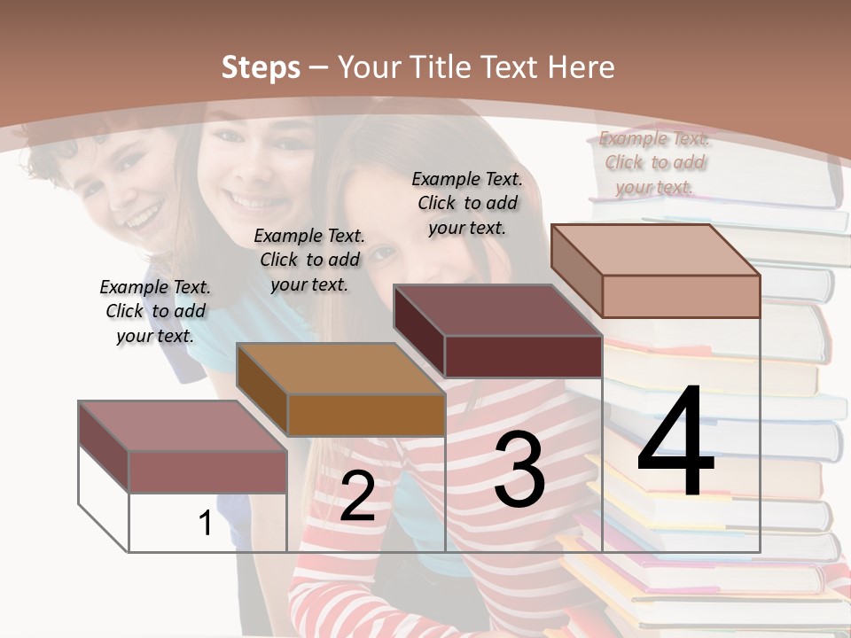 Educate Books Teens PowerPoint Template