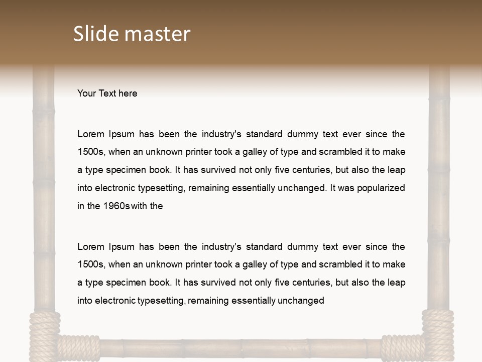 Blank Isolated Wood PowerPoint Template