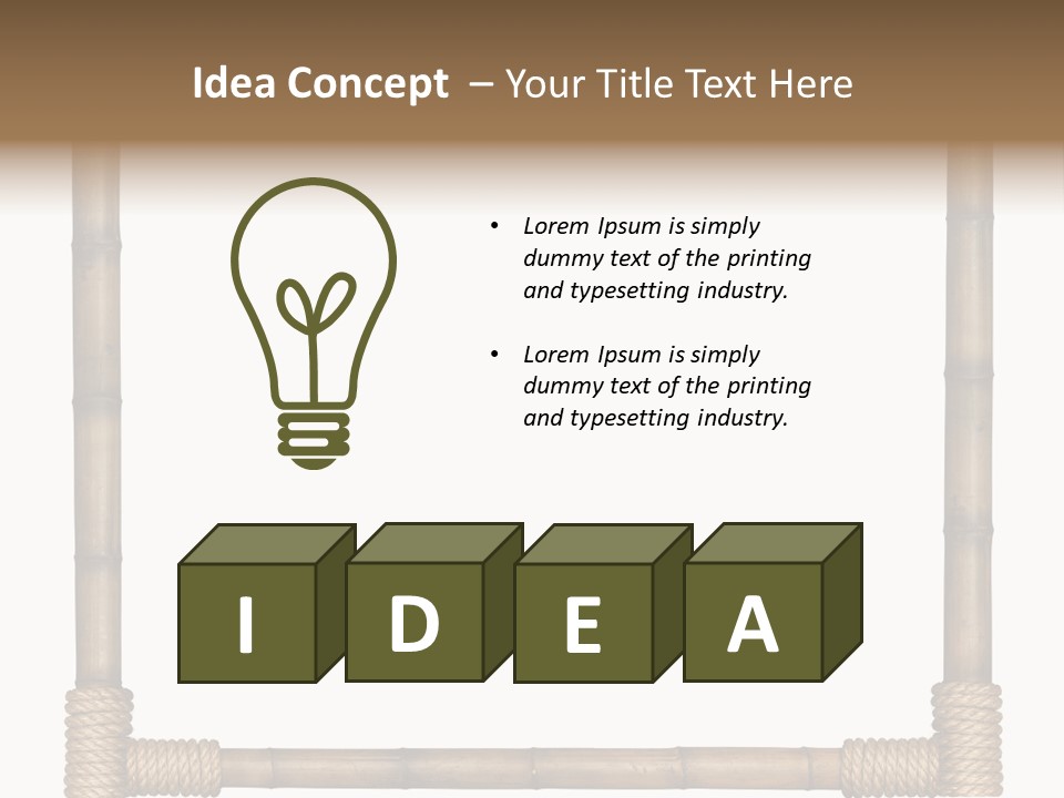 Blank Isolated Wood PowerPoint Template