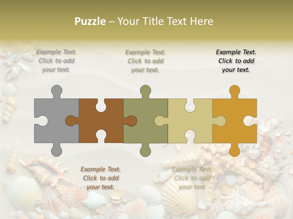 Border Seashells Natural PowerPoint Template