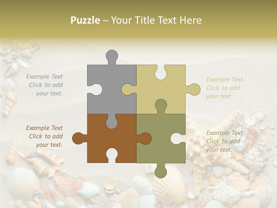 Border Seashells Natural PowerPoint Template