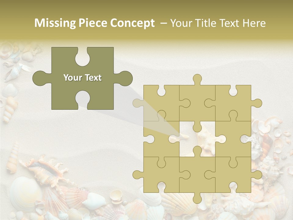 Border Seashells Natural PowerPoint Template