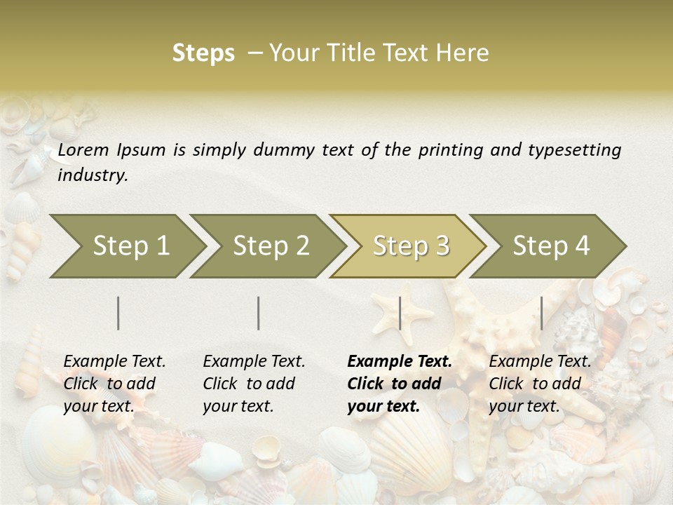 Border Seashells Natural PowerPoint Template