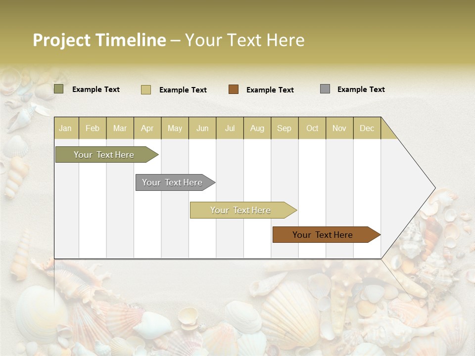 Border Seashells Natural PowerPoint Template