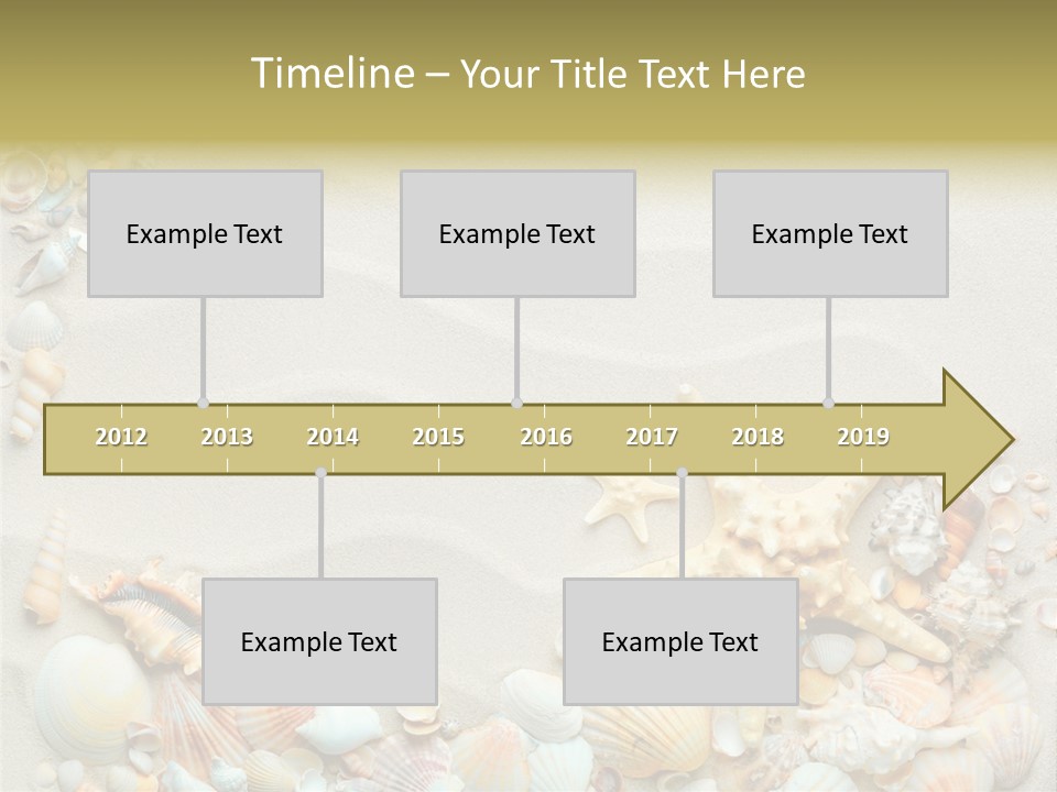 Border Seashells Natural PowerPoint Template