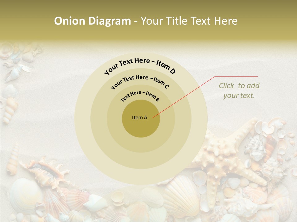 Border Seashells Natural PowerPoint Template