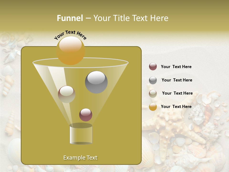 Border Seashells Natural PowerPoint Template
