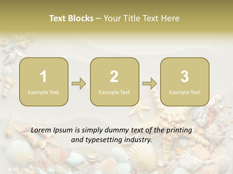 Border Seashells Natural PowerPoint Template