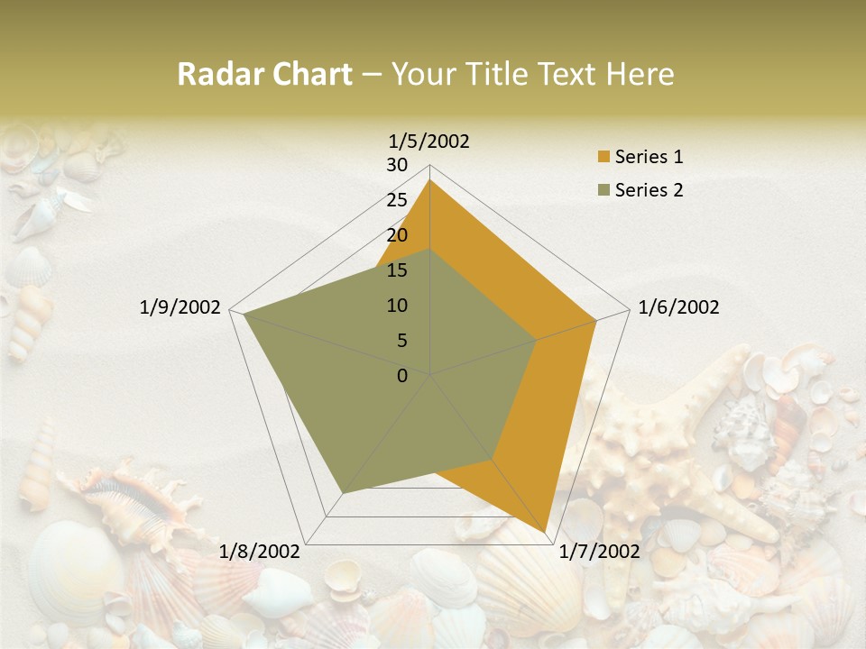 Border Seashells Natural PowerPoint Template