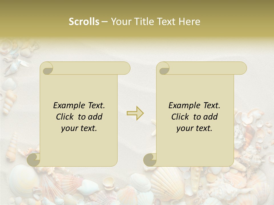 Border Seashells Natural PowerPoint Template