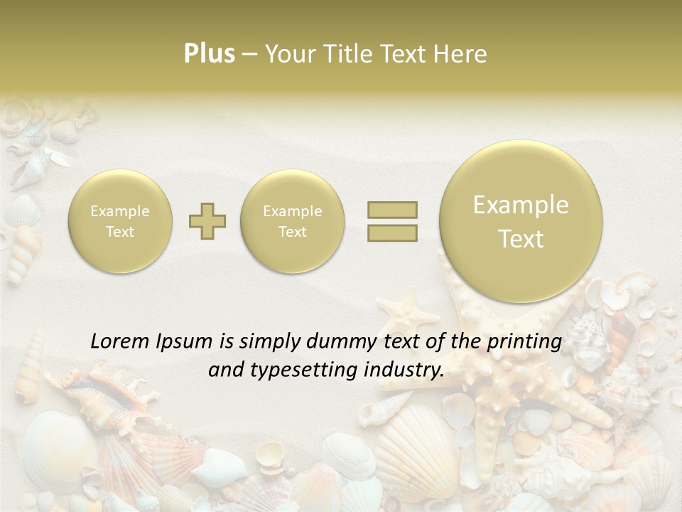 Border Seashells Natural PowerPoint Template