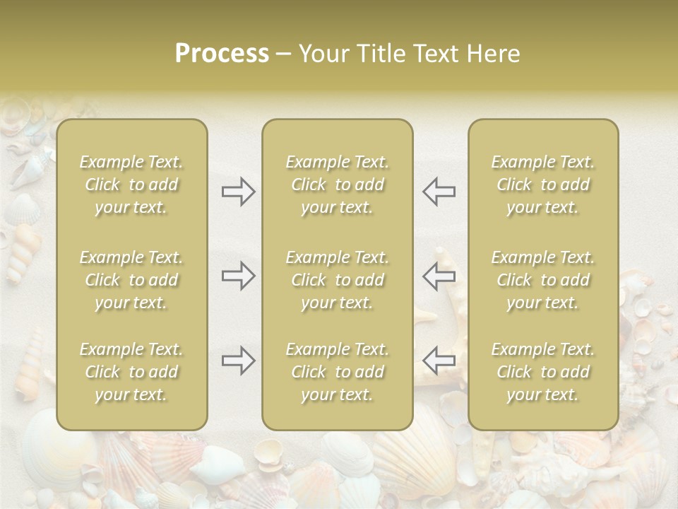 Border Seashells Natural PowerPoint Template