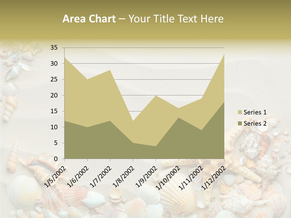 Border Seashells Natural PowerPoint Template