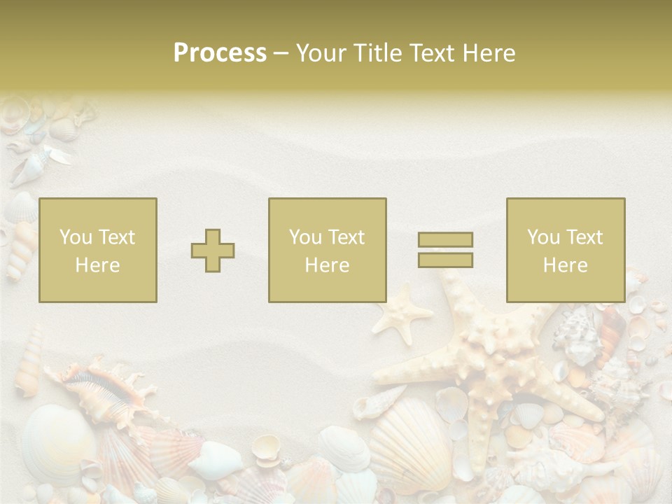 Border Seashells Natural PowerPoint Template