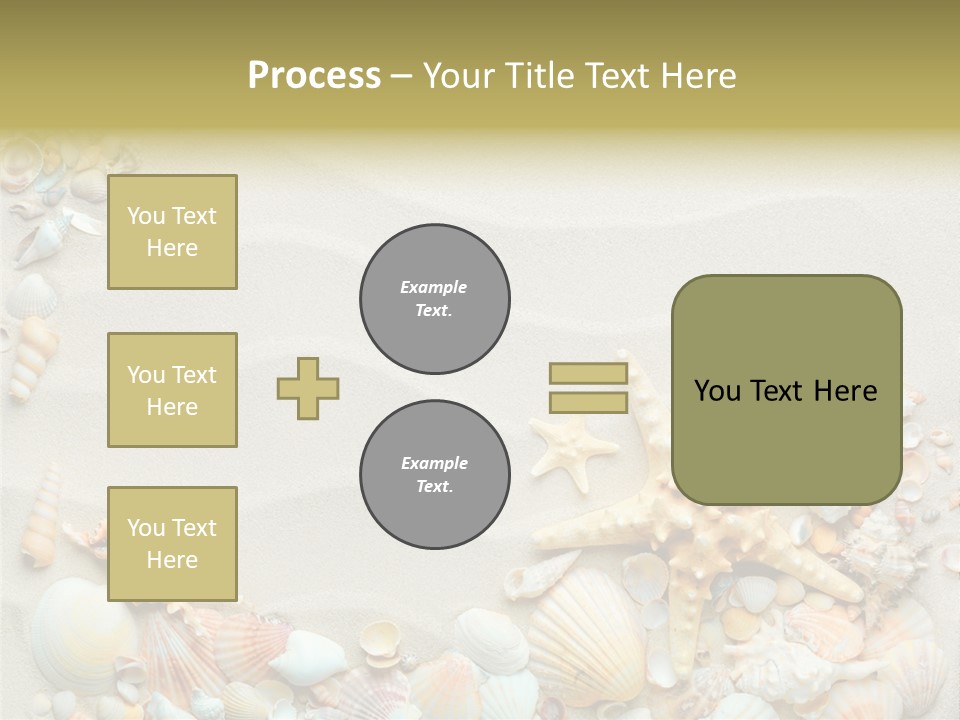Border Seashells Natural PowerPoint Template