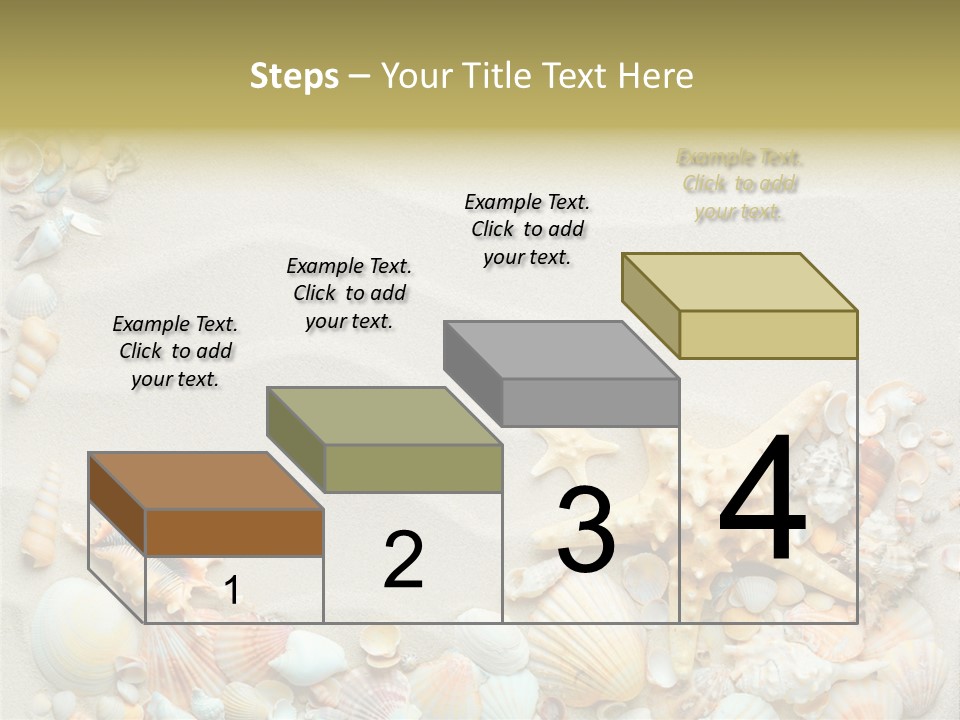 Border Seashells Natural PowerPoint Template