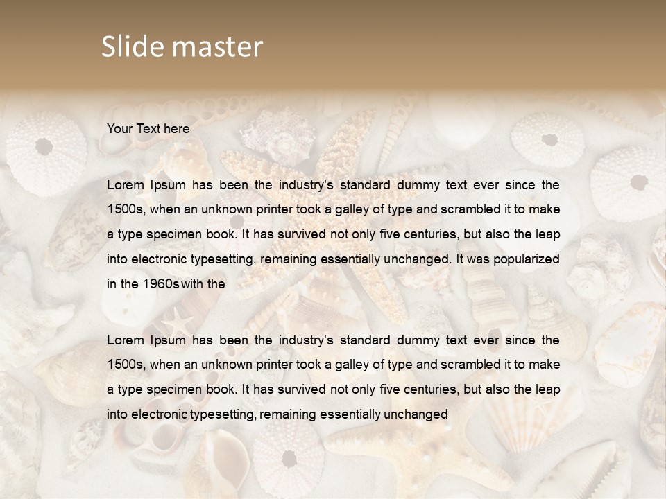 Seashell Summer Strand PowerPoint Template