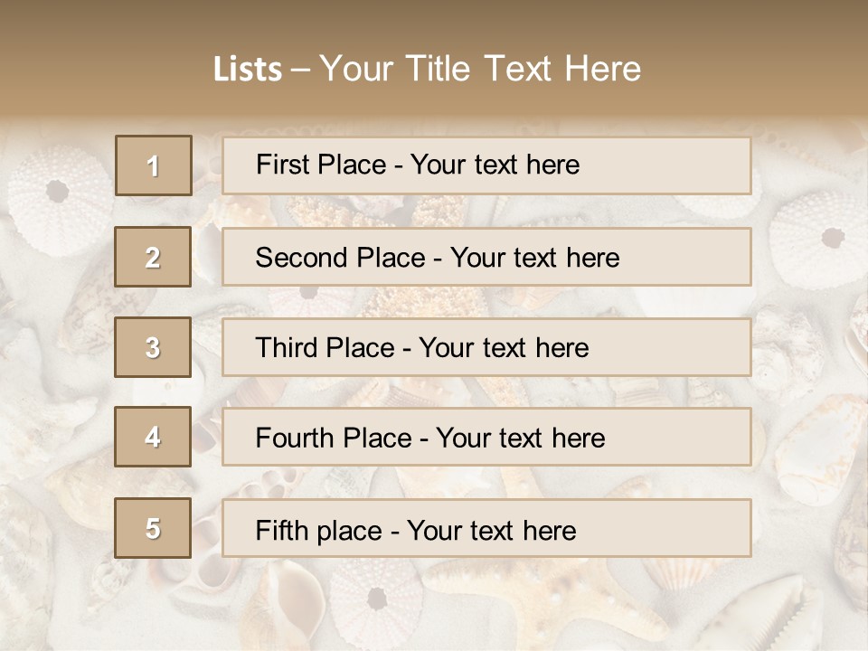 Seashell Summer Strand PowerPoint Template