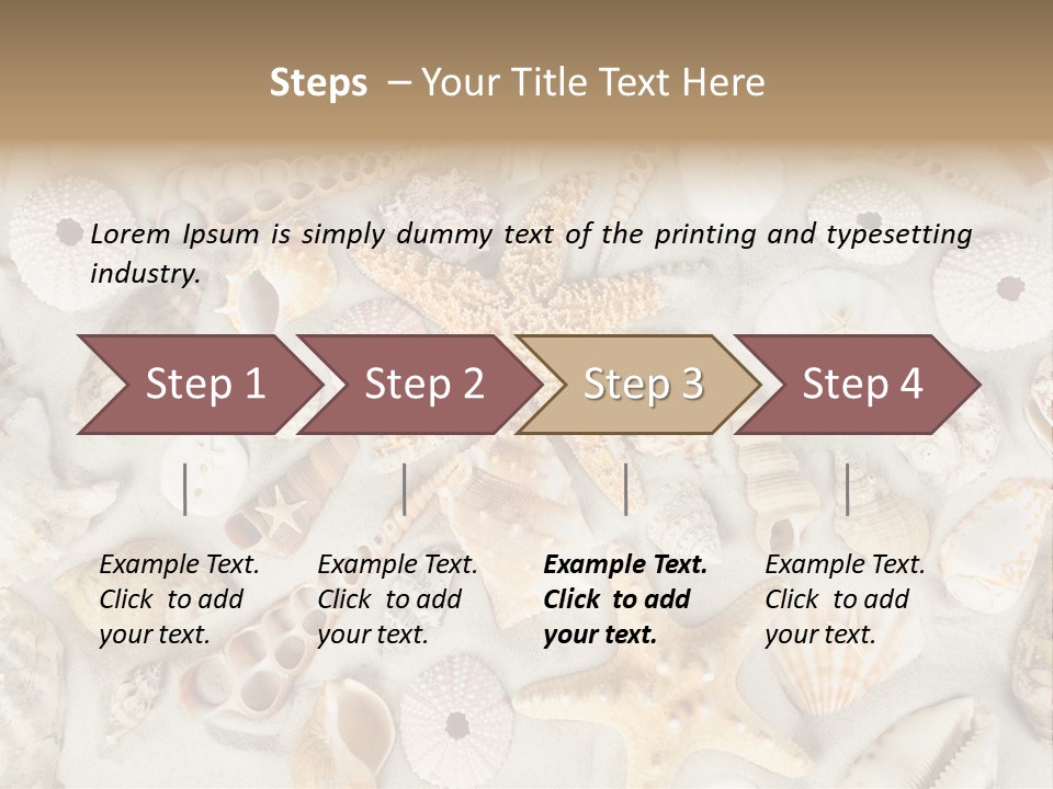 Seashell Summer Strand PowerPoint Template