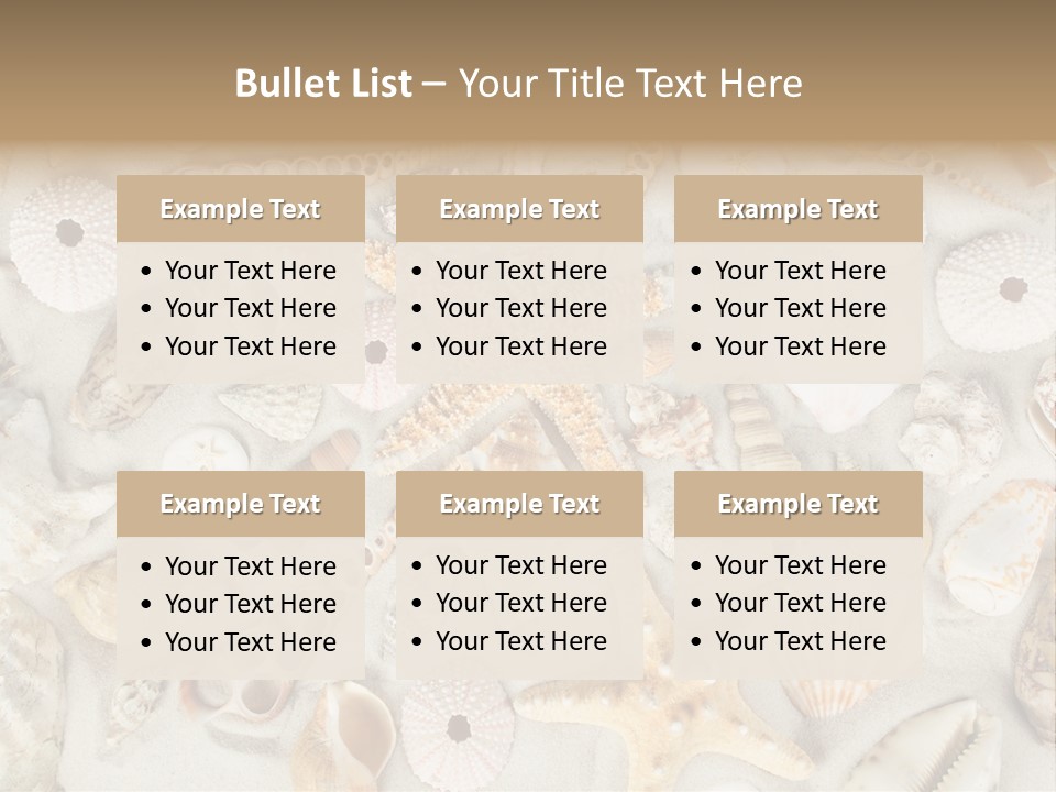 Seashell Summer Strand PowerPoint Template