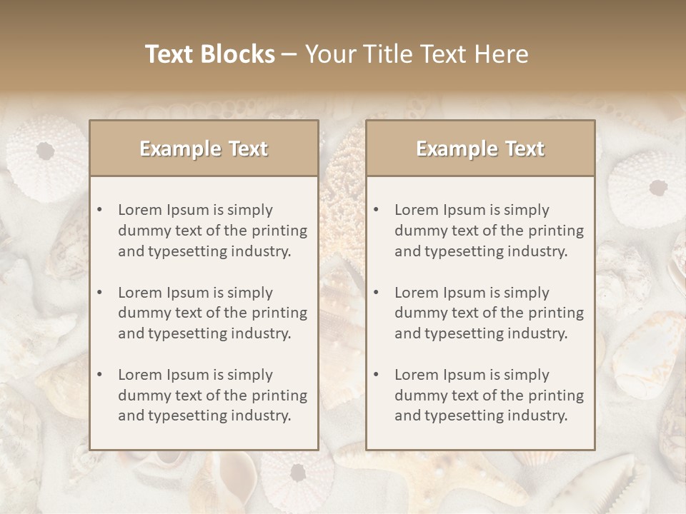 Seashell Summer Strand PowerPoint Template