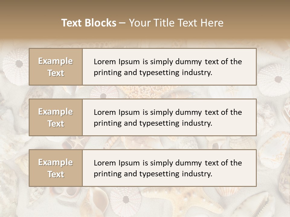 Seashell Summer Strand PowerPoint Template