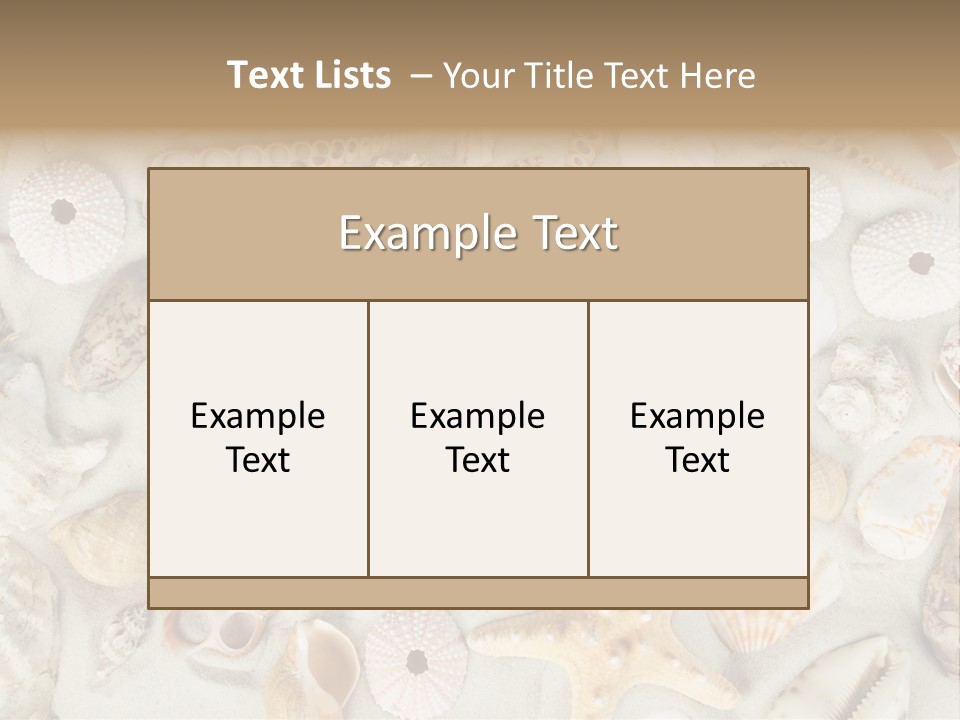 Seashell Summer Strand PowerPoint Template