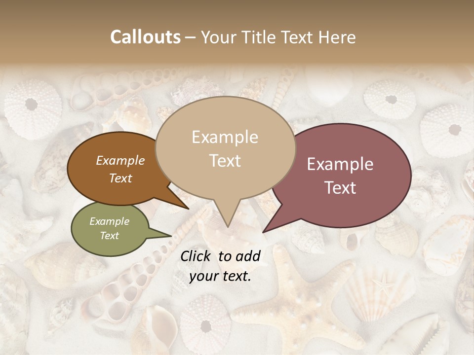 Seashell Summer Strand PowerPoint Template