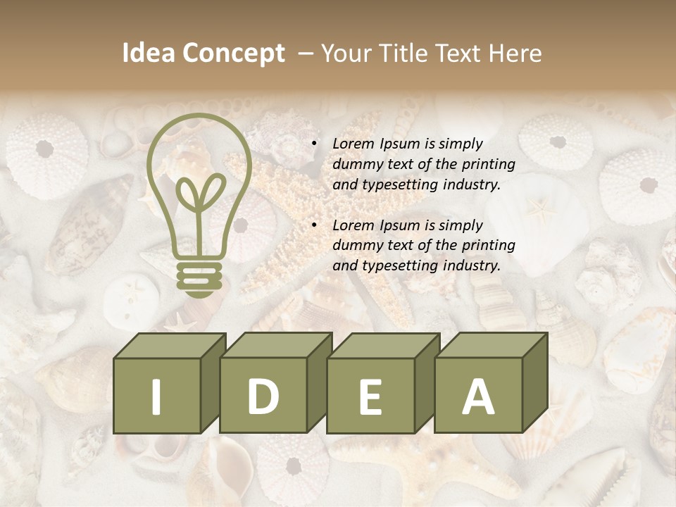 Seashell Summer Strand PowerPoint Template