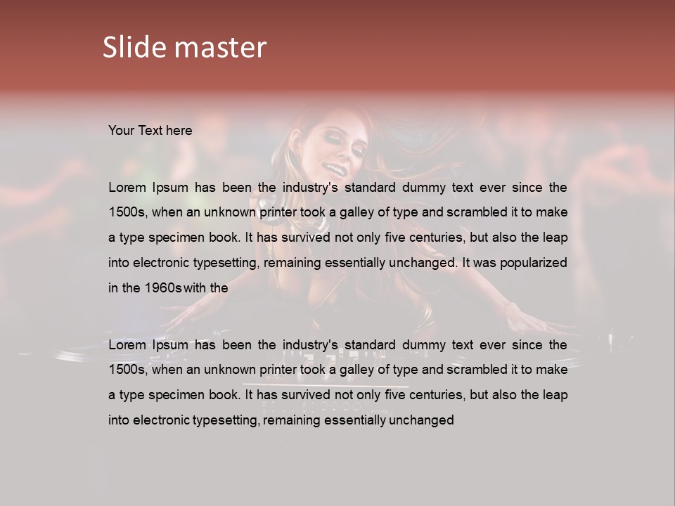 Women Portrait Musical PowerPoint Template