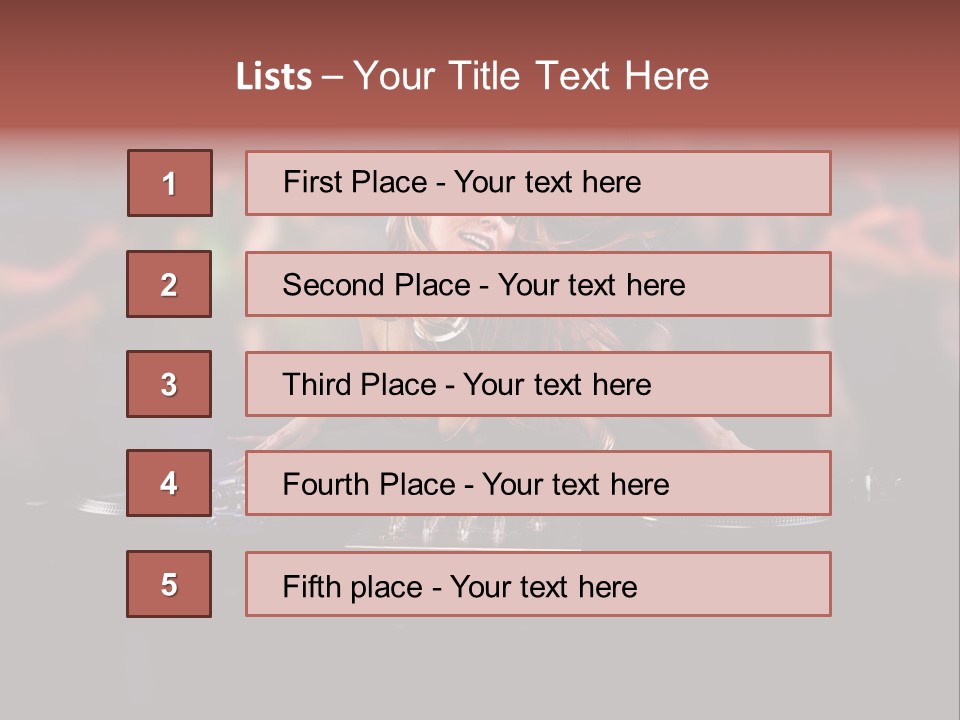 Women Portrait Musical PowerPoint Template