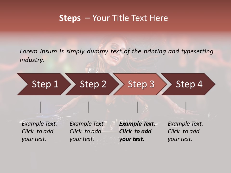 Women Portrait Musical PowerPoint Template