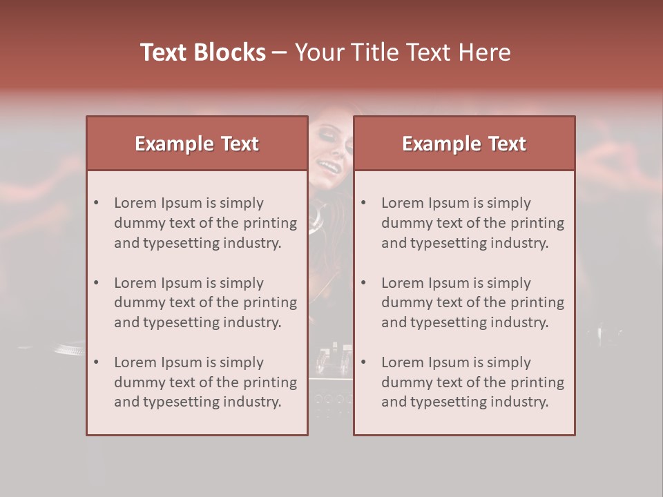 Women Portrait Musical PowerPoint Template