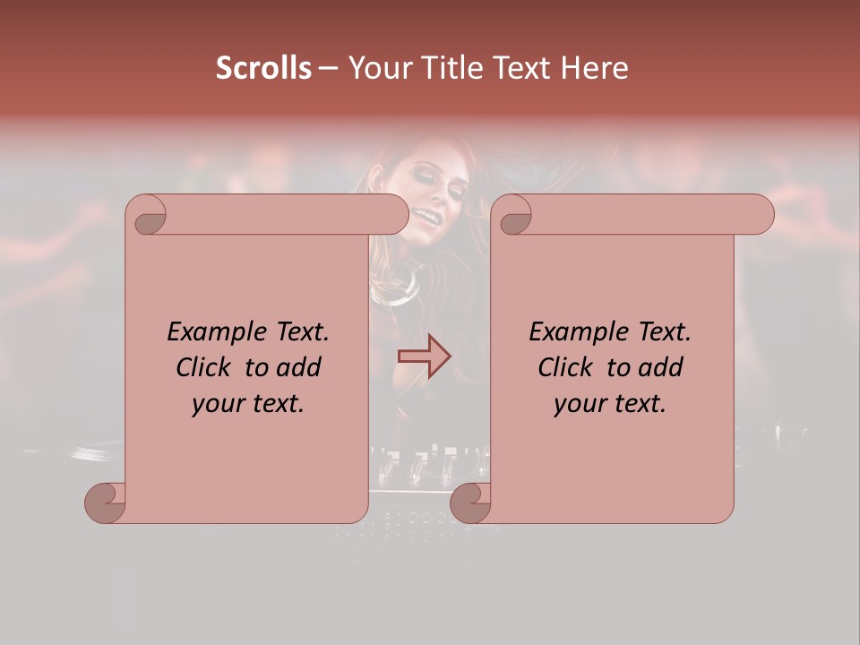 Women Portrait Musical PowerPoint Template