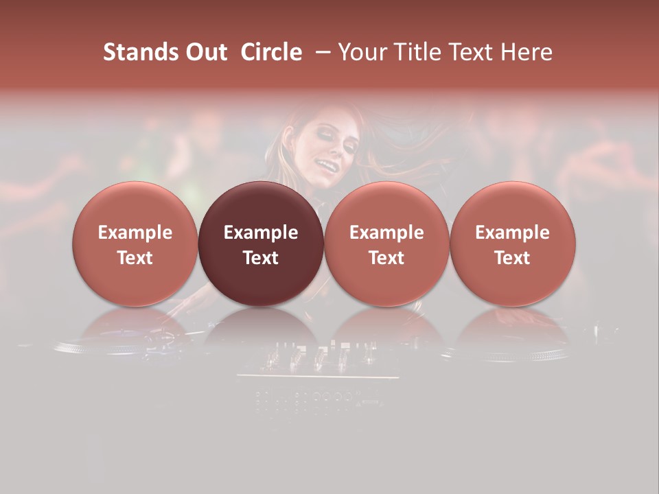 Women Portrait Musical PowerPoint Template