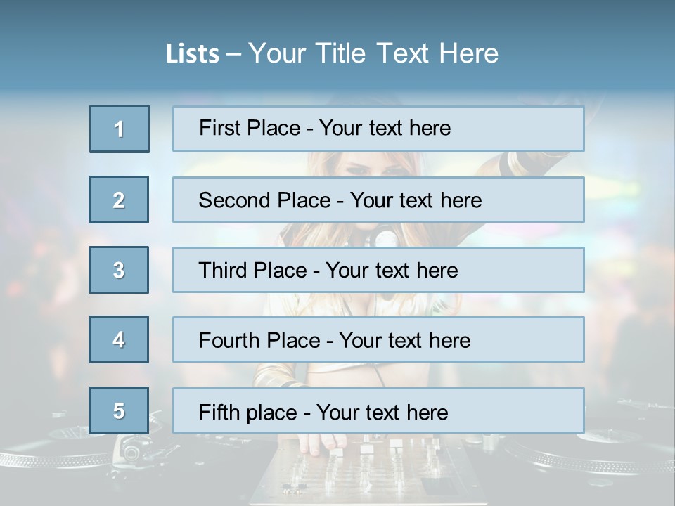 Relaxation Glamour Entertainment PowerPoint Template