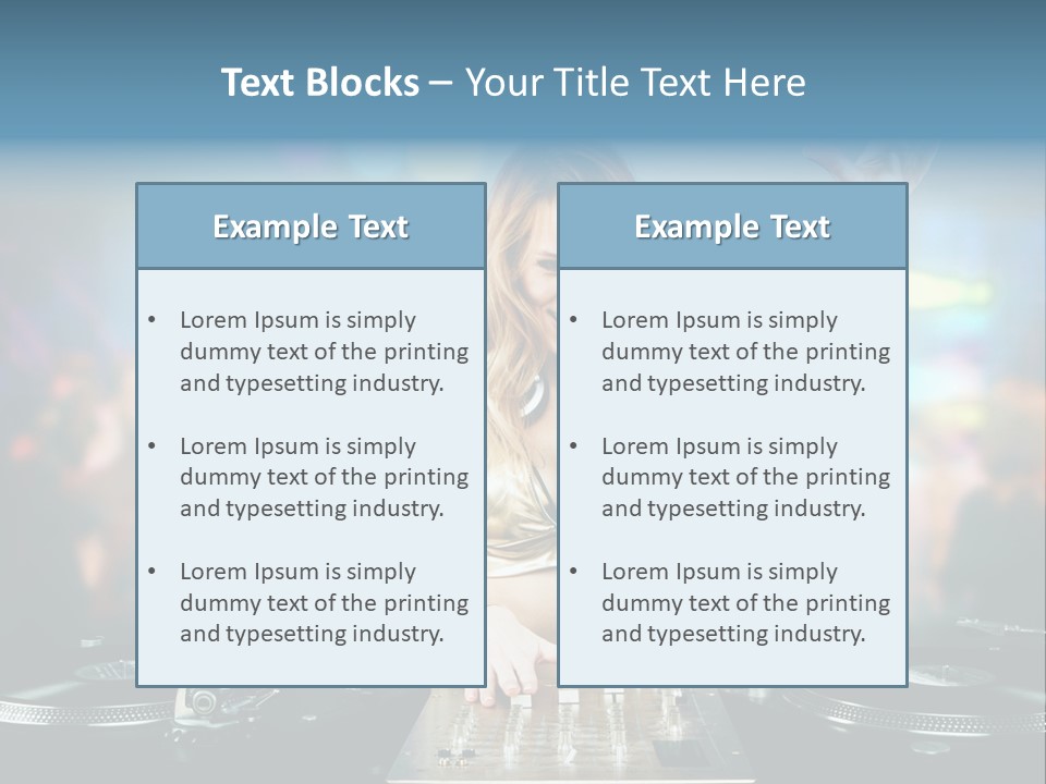 Relaxation Glamour Entertainment PowerPoint Template