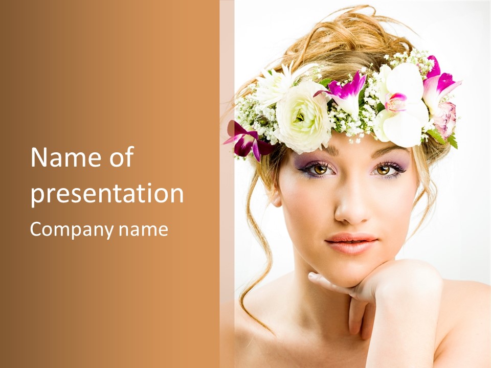 Pens Visage Femmes PowerPoint Template