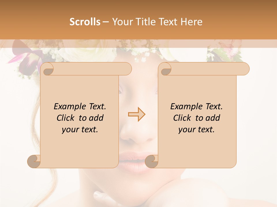 Pens Visage Femmes PowerPoint Template