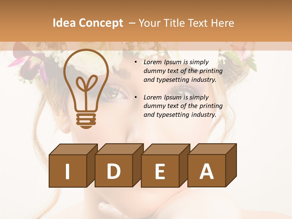 Pens Visage Femmes PowerPoint Template