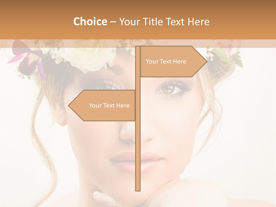 Pens Visage Femmes PowerPoint Template