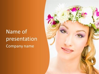 Fille Joyeuse Femme PowerPoint Template