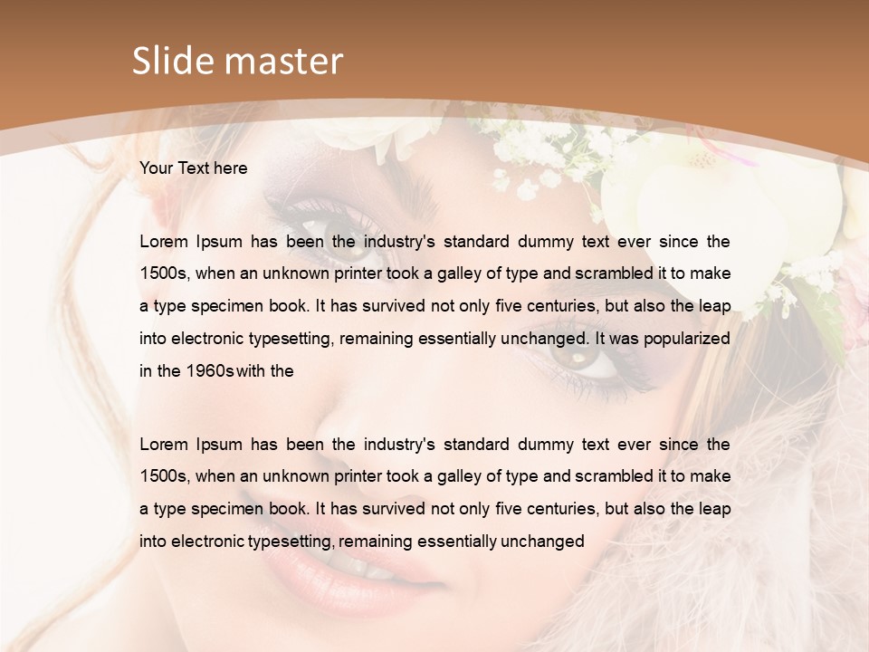 Fille Esth Sourire PowerPoint Template