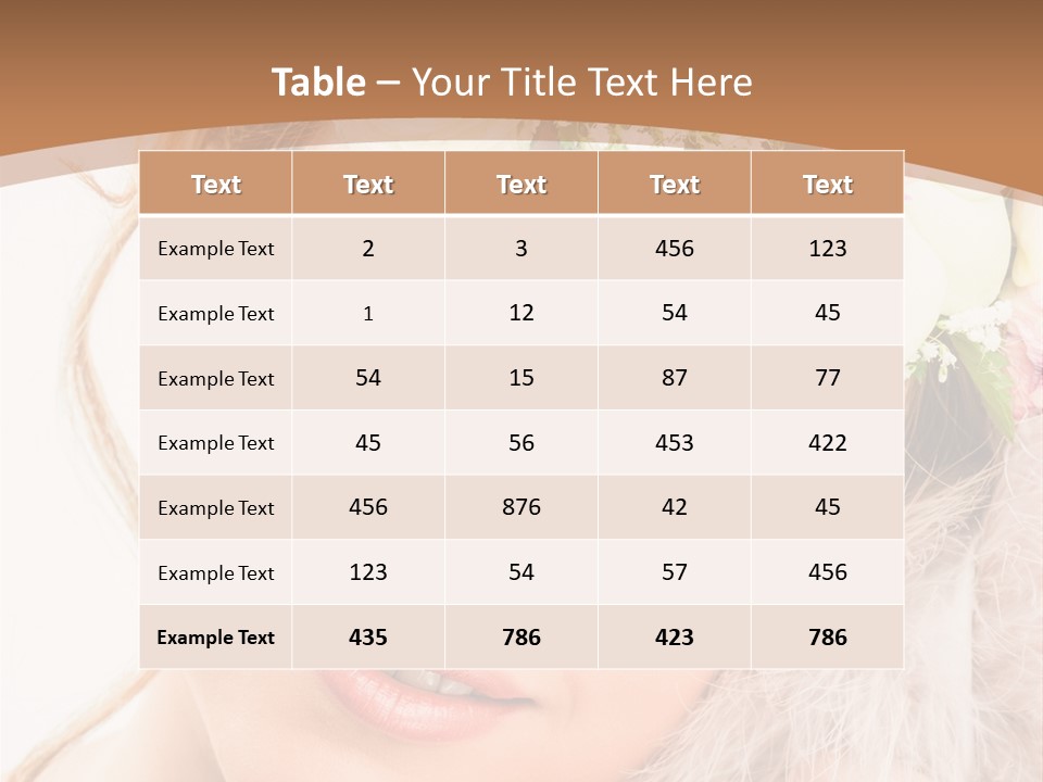 Fille Esth Sourire PowerPoint Template
