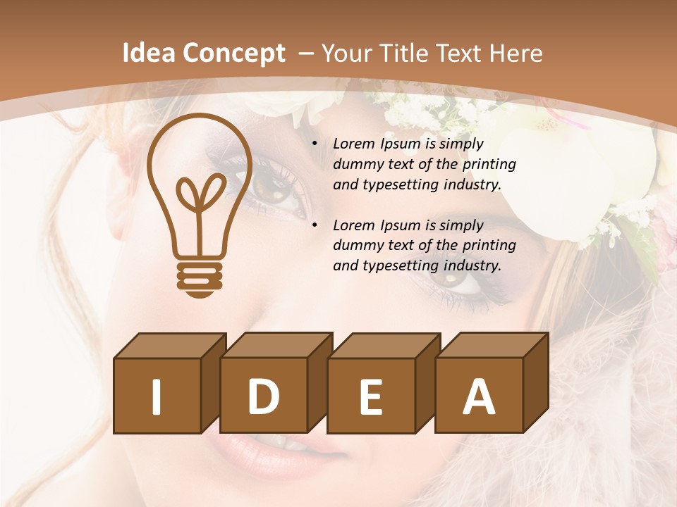 Fille Esth Sourire PowerPoint Template