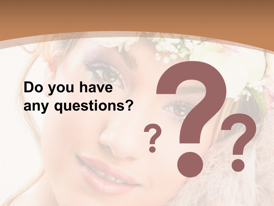 Fille Esth Sourire PowerPoint Template