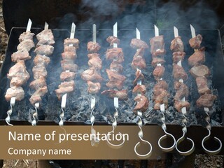 Flame Coal Eating PowerPoint Template