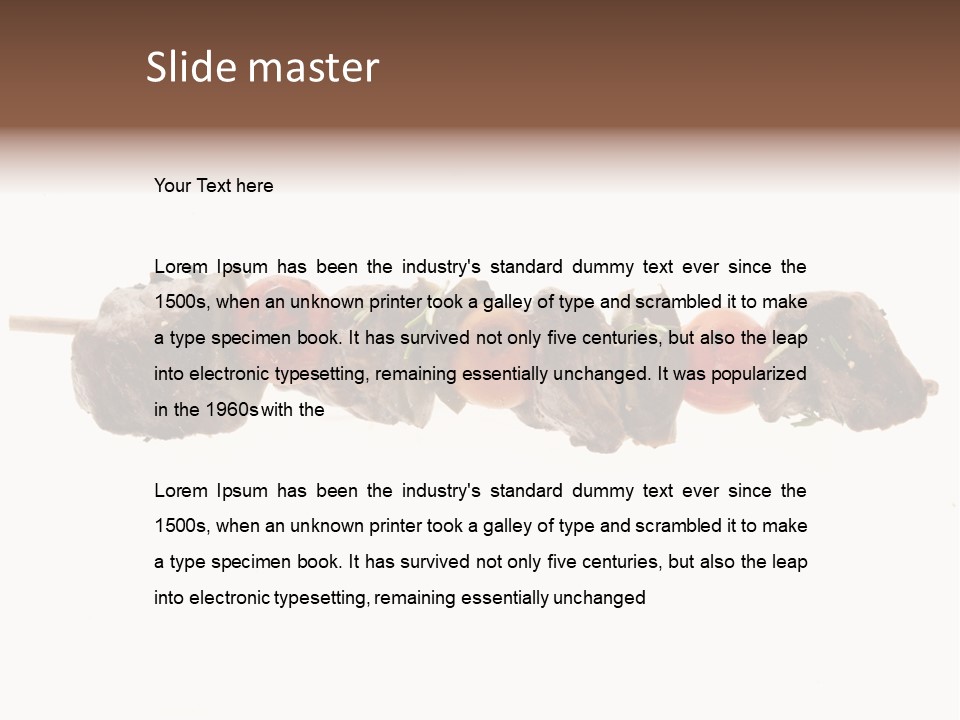 Brochettes Barbecue Grillades PowerPoint Template